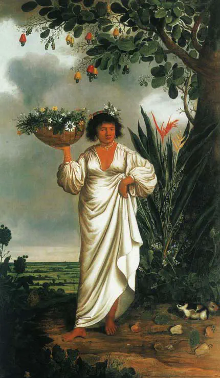 Ekhout, mulher vestida de branco