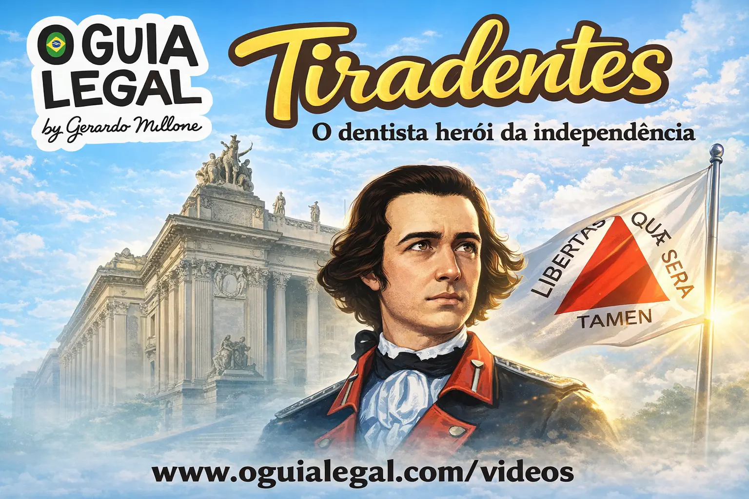 TIRADENTES. o dentista e herói da independência. Vídeo sobre a história de Joaquim José de Silva Xavier e da ALERJ do Rio de Janeiro
